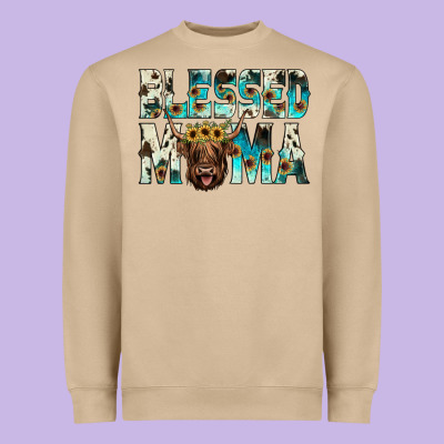 Blessed Mama Heavyweight Sweatshirt Designed By Jahusdesignshop