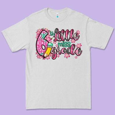 Little Miss 6th Grade Premium Tee Designed By Zillion Design Studio