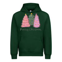 Forest Green merry christmas trees Urban Hoodie - CowGirlArtShop