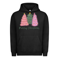 Pigment Black merry christmas trees Urban Hoodie - CowGirlArtShop