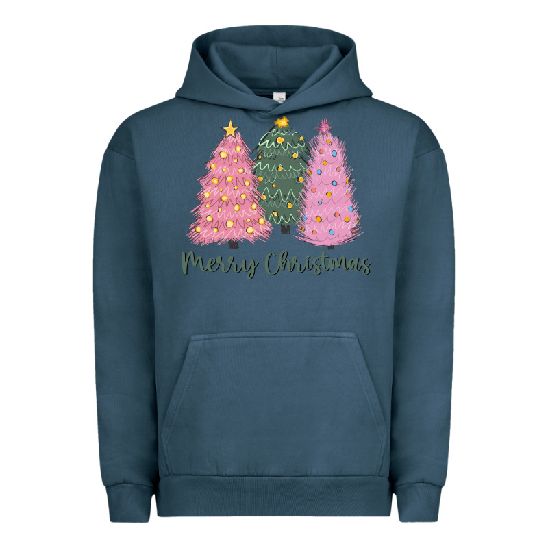 Merry Christmas Trees Urban Hoodie by CowGirlArtShop | Teevron