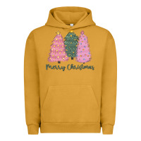 Pigment Peanut Butter merry christmas trees Urban Hoodie - CowGirlArtShop