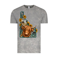 Cloud Rock idaho map long haired cow Vintage Tee - Jasminsmagicworld