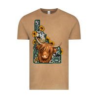 Idaho Map Long Haired Cow Vintage Tee | Teevron