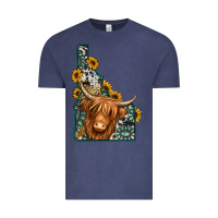 Vintage Denim idaho map long haired cow Vintage Tee - Jasminsmagicworld