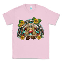 Bubblegum Pink western gnome sunflowers rainbow Classic Tee - BarkalooDesign