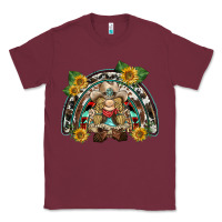 Burgundy western gnome sunflowers rainbow Classic Tee - BarkalooDesign