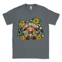 Charcoal Heather western gnome sunflowers rainbow Classic Tee - BarkalooDesign