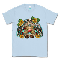 Dusty Blue western gnome sunflowers rainbow Classic Tee - BarkalooDesign