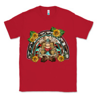 Red western gnome sunflowers rainbow Classic Tee - BarkalooDesign