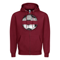 Burgundy custom soccer Zipper Hoodie - MaliasSmallBusiness