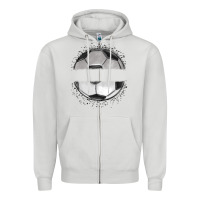 Dove Grey custom soccer Zipper Hoodie - MaliasSmallBusiness