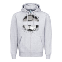 Heather Grey custom soccer Zipper Hoodie - MaliasSmallBusiness