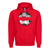 Red custom soccer Zipper Hoodie - MaliasSmallBusiness