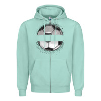 Seafoam custom soccer Zipper Hoodie - MaliasSmallBusiness