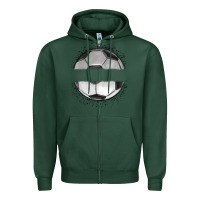 Sports Green custom soccer Zipper Hoodie - MaliasSmallBusiness