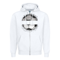 White custom soccer Zipper Hoodie - MaliasSmallBusiness