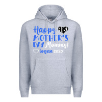 Heather Grey happy first mother's day mommy! logan 2020 Premium Hoodie - Bettercallsaul