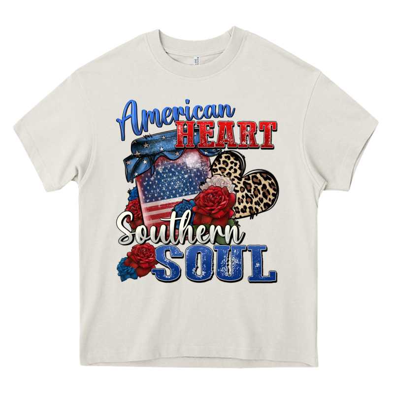 American Heart Southern Soul Heavy Core Tee by Zillion Design Studio | Teevron