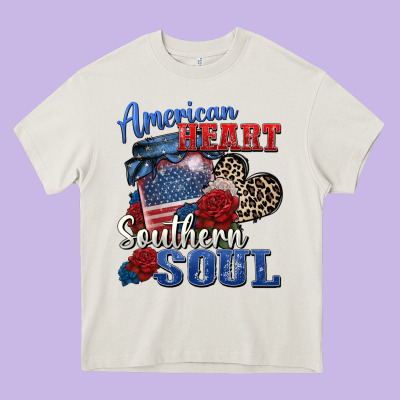 American Heart Southern Soul Heavy Core Tee Designed By Zillion Design Studio