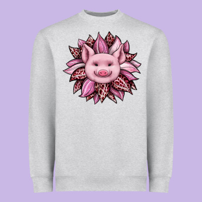 Sunflower Leopard Heavyweight Sweatshirt Designed By Jahusdesignshop