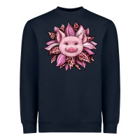 Navy sunflower leopard Heavyweight Sweatshirt - JahusDesignShop