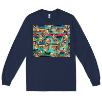Navy Western Teacher Pencil Long Sleeve Tee - LillyAllenDesigns