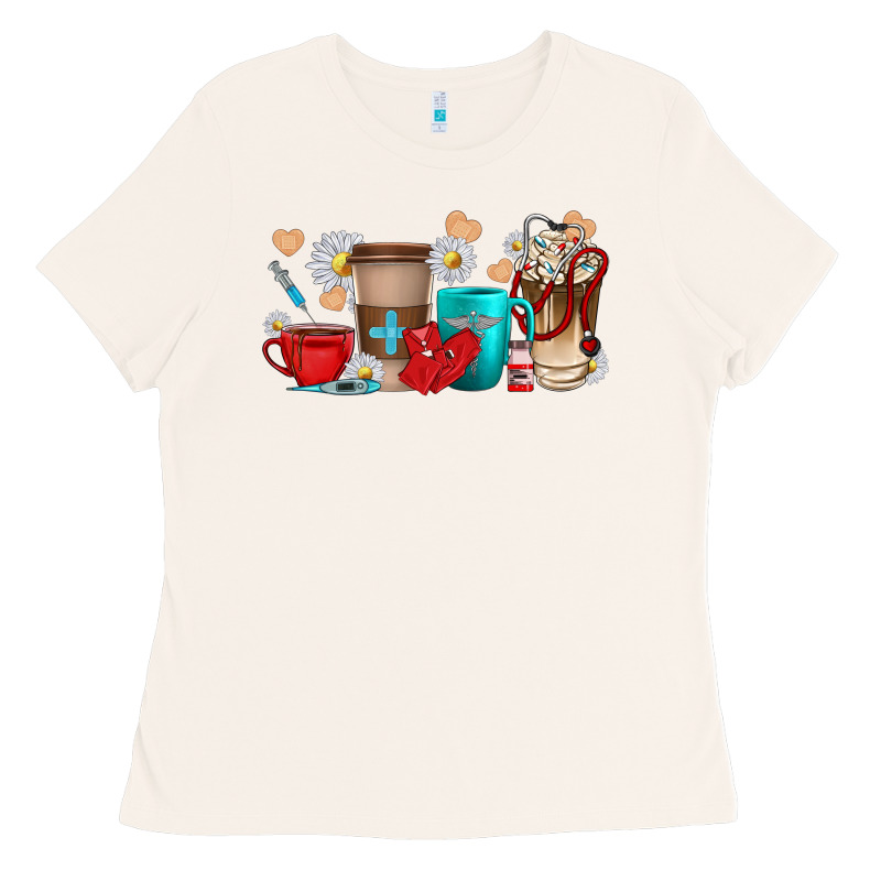 Nurse Coffee Cups Ladies Tee by texasbilliewilder | Teevron