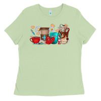 Matcha Nurse coffee cups Ladies Tee - texasbilliewilder