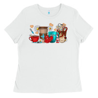 White Nurse coffee cups Ladies Tee - texasbilliewilder