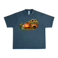 Midnight Navy sunflower truck Urban Heavy Tee - JahusDesignShop