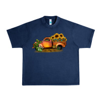 Navy sunflower truck Urban Heavy Tee - JahusDesignShop