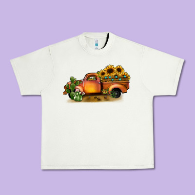 Sunflower Truck Urban Heavy Tee Designed By Jahusdesignshop