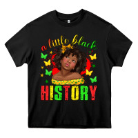 Black a little black history with girl juneteenth Heavy Core Tee - texasbilliewilder