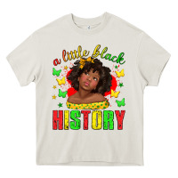 Cream a little black history with girl juneteenth Heavy Core Tee - texasbilliewilder