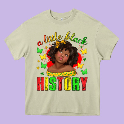 A Little Black History With Girl Juneteenth Heavy Core Tee Designed By Texasbilliewilder