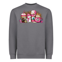 Storm pink Christmas winter snowman coffee Heavyweight Sweatshirt - Jasminsmagicworld