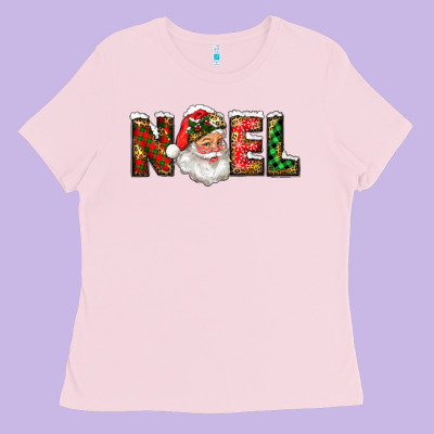 Ladies Tee Western Noel Santa Claus