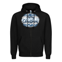 Black merry christmas blue Zipper Hoodie - MaliasSmallBusiness