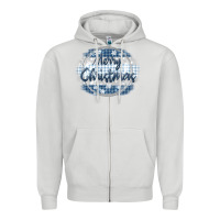 Dove Grey merry christmas blue Zipper Hoodie - MaliasSmallBusiness