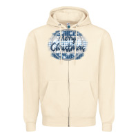 Sandshell merry christmas blue Zipper Hoodie - MaliasSmallBusiness