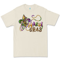 Bone mardi gras fleur de lis and beads Premium Tee - RanaPortraitStore