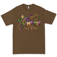 Cacao mardi gras fleur de lis and beads Premium Tee - RanaPortraitStore