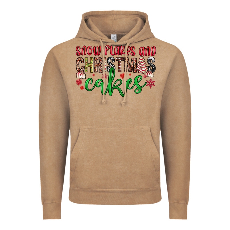 Snowflakes And Christmas Cakes Vintage Hoodie by JahusDesignShop | Teevron