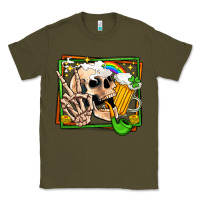 Army Green st patricks day peace skull Classic Tee - Jasminsmagicworld