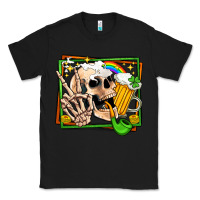 Black st patricks day peace skull Classic Tee - Jasminsmagicworld