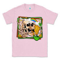 Bubblegum Pink st patricks day peace skull Classic Tee - Jasminsmagicworld
