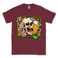 Burgundy st patricks day peace skull Classic Tee - Jasminsmagicworld