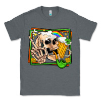 Charcoal Heather st patricks day peace skull Classic Tee - Jasminsmagicworld