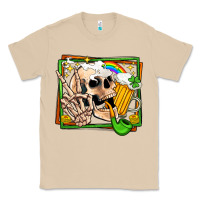 Mushroom st patricks day peace skull Classic Tee - Jasminsmagicworld